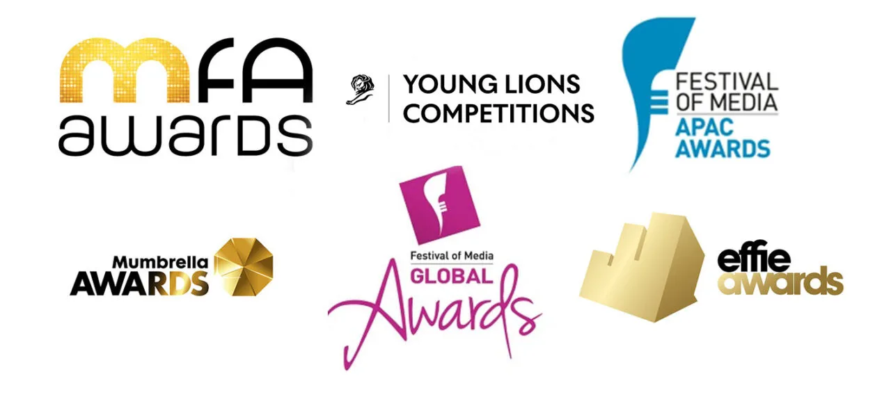 A collection of logos related to media awards